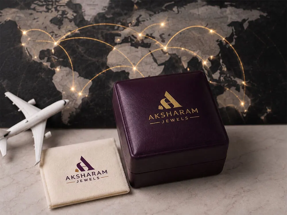 Worldwide jewelry shipping and secure delivery by Aksharam Jewels